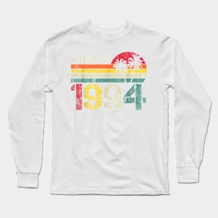 Vintage 1994 30Th Birthday Retro Gift Men Women 30 Year Old T-Shirt Long Sleeve T-Shirt